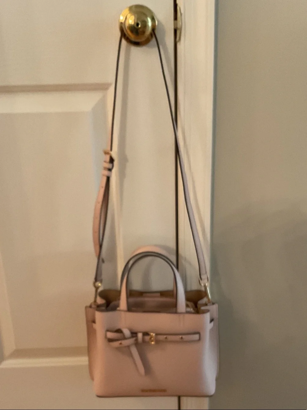 Michael Kors Blush Pink Leather Crossbody Satchel